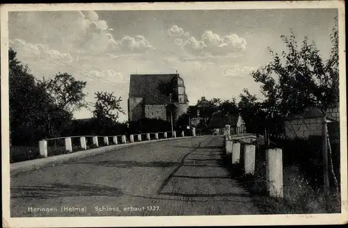 Ak Heringen an der Helme Thüringen, Schloss, erbaut 1327