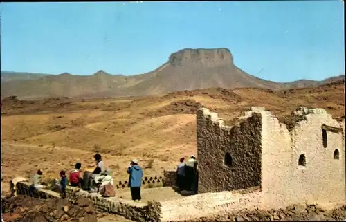 Ak Hoggar Ahaggar Algerien, Halte a la souce Chappuis, Wüste, Ruine