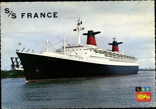 Ak Dampfer France, French Line, CGT, Passagierschiff