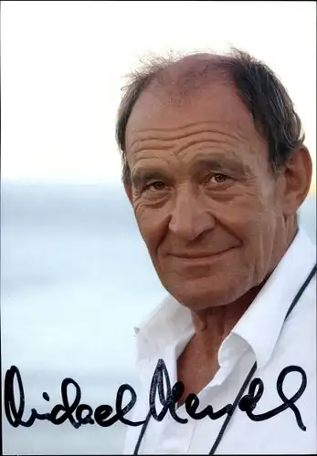 Ak Schauspieler Michael Mendl, Portrait, Autogramm, Weißes Hemd