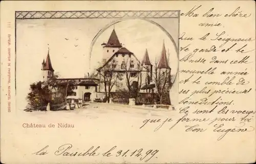 Ak Nidau Kanton Bern Schweiz, Chateau de Nidau