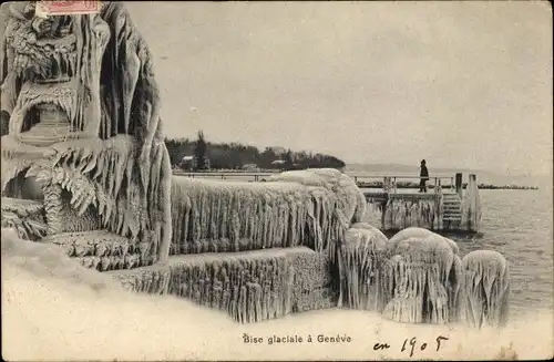 Ak Genève Genf Schweiz, Bise glaciale