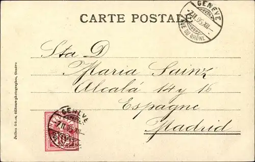 Ak Genève Genf Schweiz, Bise glaciale, Parc Mon Repos, Eislandschaft