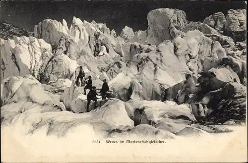 Ak Pontresina Kanton Graubünden Schweiz, Morteratsch Gletscher, Seracs im Monteratschgletscher