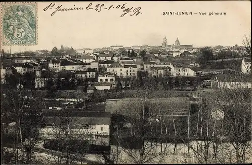 Ak Saint Junien Haute Vienne, Vue generale, Ortsansicht