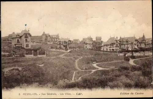 Ak Mesnil Val Seine Maritime, Vue Generale, Les Villas