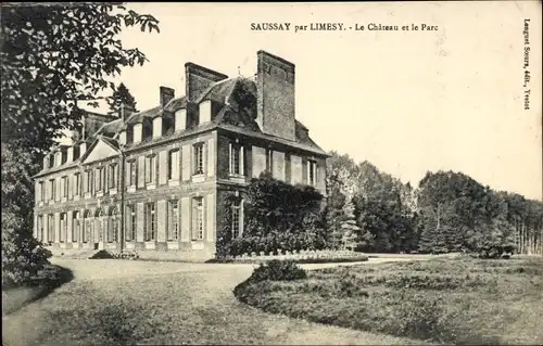 Ak Saussay par Limesy Seine-Maritime, Le Chateau et le Parc, Schlosspark