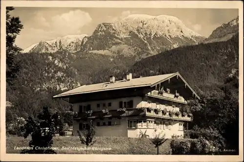 Ak Berchtesgaden in Oberbayern, Landhaus Christflieger