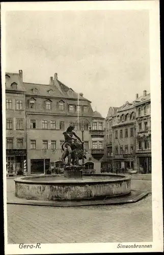 Ak Gera in Thüringen, Simsonbrunnen