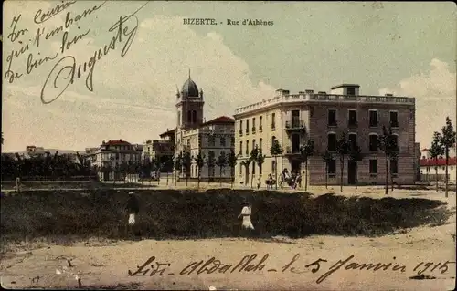 Ak Bizerte Tunesien, Rue d'Athenes