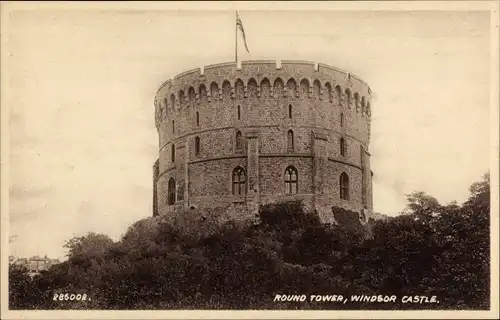 Ak Windsor Berkshire England, Round Tower, Windsor Castle