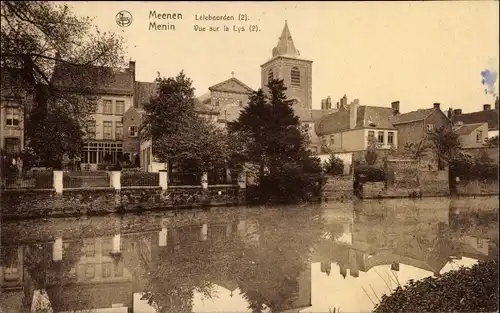 Ak Menin Menen Meenen Lys Westflandern, Vue sur la Lys