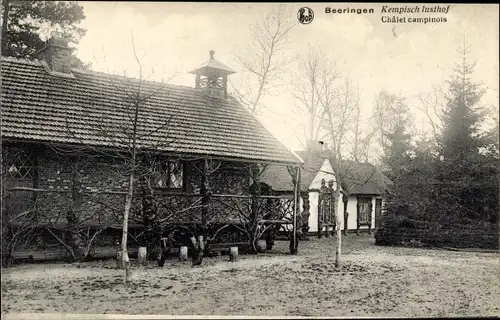 Ak Beringen Flandern Limburg, Chalet campinois