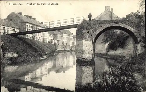 Ak Diksmuide Dixmude Westflandern, Pont de la Vieille-Allee