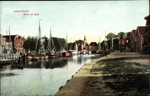 Ak Amersfoort Utrecht Niederlande, Rivier de Eem