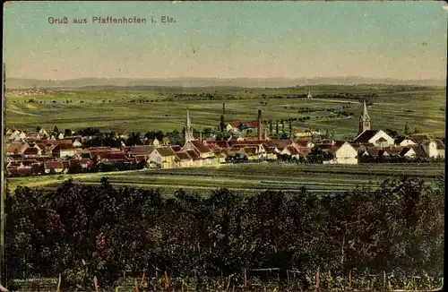 Ak Pfaffenhoffen Pfaffenhofen Elsass Bas Rhin, Panorama