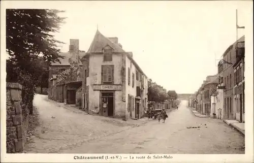 Ak Châteauneuf Ille-et-Vilaine, La route de Saint Malo