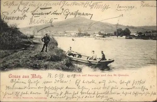 Ak Metz Moselle, Sauvage, St. Quentin