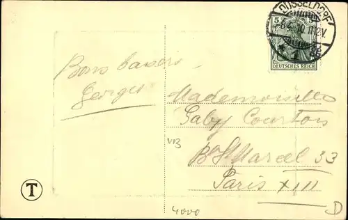 Ak Düsseldorf am Rhein, Partie in der Stadt