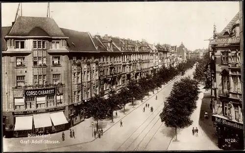 Ak Düsseldorf am Rhein, Graf Adolf Strasse, Corso Cabarett, Hof Blumenhaus