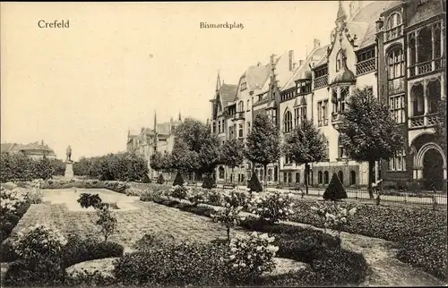 Ak Krefeld am Niederrhein, Bismarckplatz