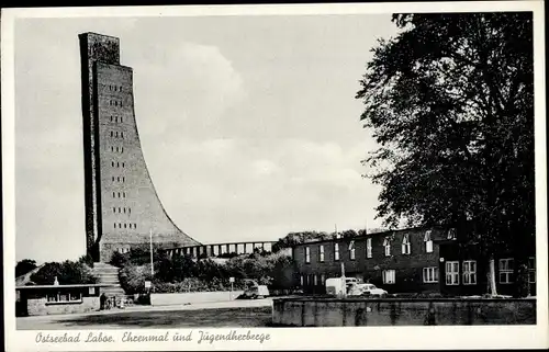 Ak Laboe in Schleswig Holstein, Ehrenmal und Jugendherberge