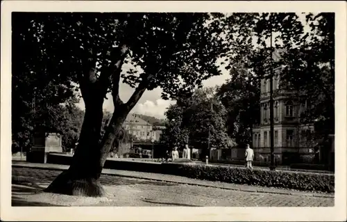 Ak Gera in Thüringen, Blick vom Theater-Café