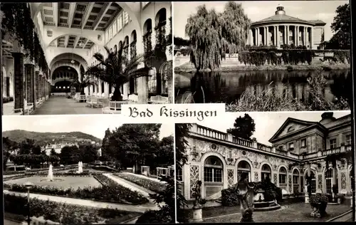 Ak Bad Kissingen Unterfranken Bayern, Rosengarten, Wandelhalle, Regentenbau, Schmuckhof