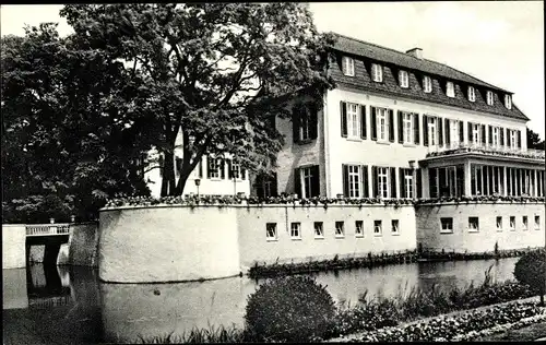 Ak Buer Gelsenkirchen, Kanalpartie mit Blick auf das Schloss Berge