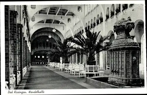 Ak Bad Kissingen Unterfranken Bayern, Wandelhalle