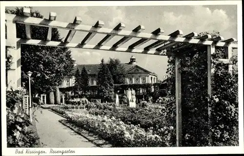 Ak Bad Kissingen Unterfranken Bayern, Rosengarten