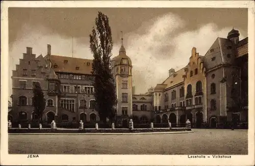 Ak Jena in Thüringen, Lesehalle, Volkshaus