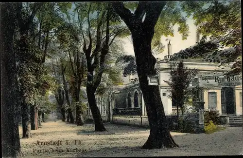 Ak Arnstadt in Thüringen, Partie beim Kurhaus