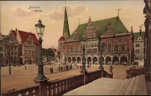 Ak Hansestadt Bremen, Markt