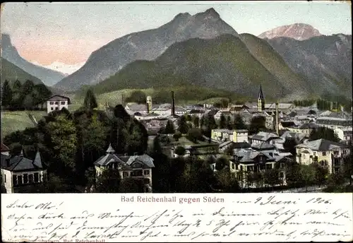 Ak Bad Reichenhall in Oberbayern, Gesamtansicht gegen Süden
