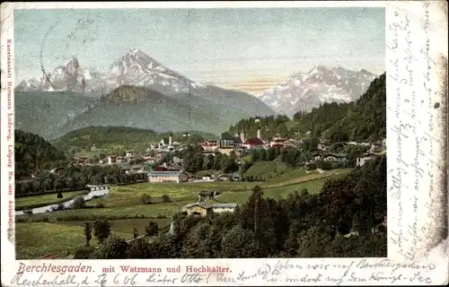 Ak Berchtesgaden in Oberbayern, Watzmann, Hochkalter