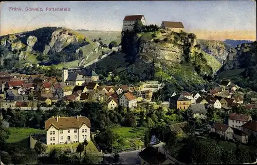 Ak Pottenstein im Kreis Bayreuth Oberfranken, Gesamtansicht