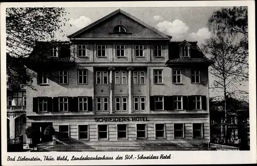 Ak Bad Liebenstein Thüringer Wald, Landeskrankenhaus der SVA, Schneiders Hotel