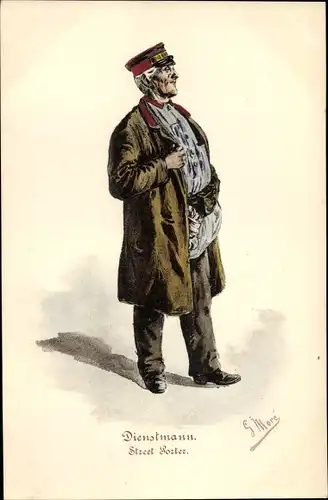 Künstler Ak More, G., Dienstmann, Street Porter