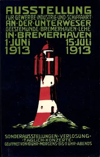 Künstler Ak Heitmann, E., Bremerhaven, Ausstellung für Gewerbe, Industrie und Schifffahrt 1913