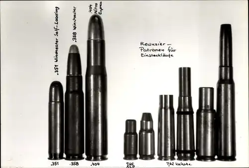 Foto Munition, Patronen .351 Winchester Self Loading, .358 Winch., 7,62 Kalaschnikow