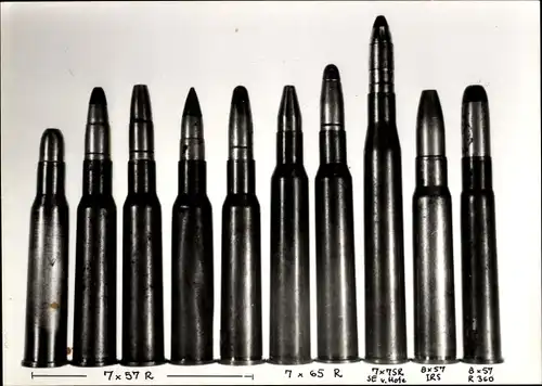 Foto Munition, Patronen 7x57 R, 7x65 R, 7x75 R, 8x57 IRS