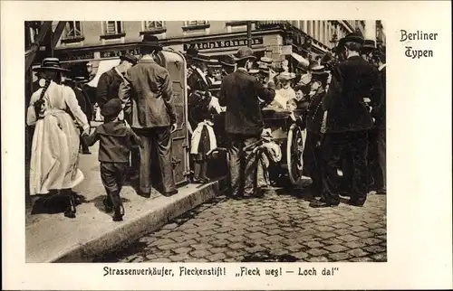 Ak Berliner Typen, Straßenverkäufer, Fleckenstift, Handel