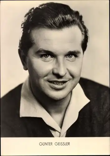 Ak Sänger Günter Geissler, Portrait, DDR, Schlager