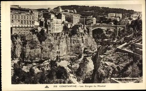 Ak Constantine Algerien, Les Gorges du Rhumel