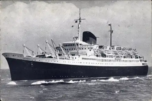 Ak Dampfer Flandre, French Line, CGT, Passagierschiff