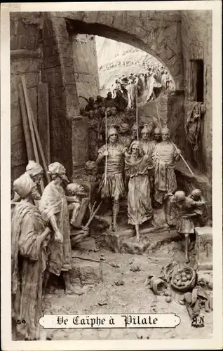 Ak Plastik von Domenico Mastroianni, De Caiphe a Pilate