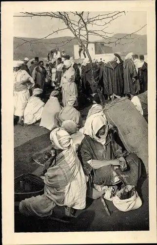 Ak Marokko, Tipos y costumbres, Maghreb, Markt