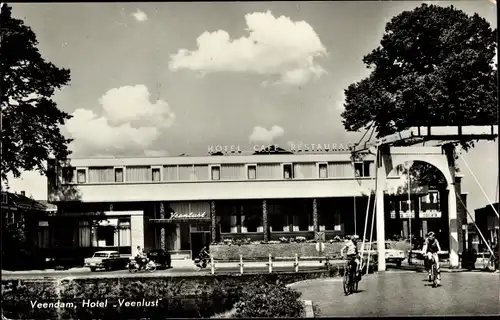 Ak Veendam Groningen Niederlande, Hotel Veenlust, Außenansicht