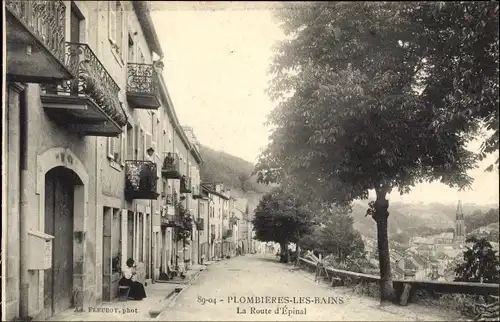 Ak Plombières les Bains Lothringen Vosges, La Route d'Épinal